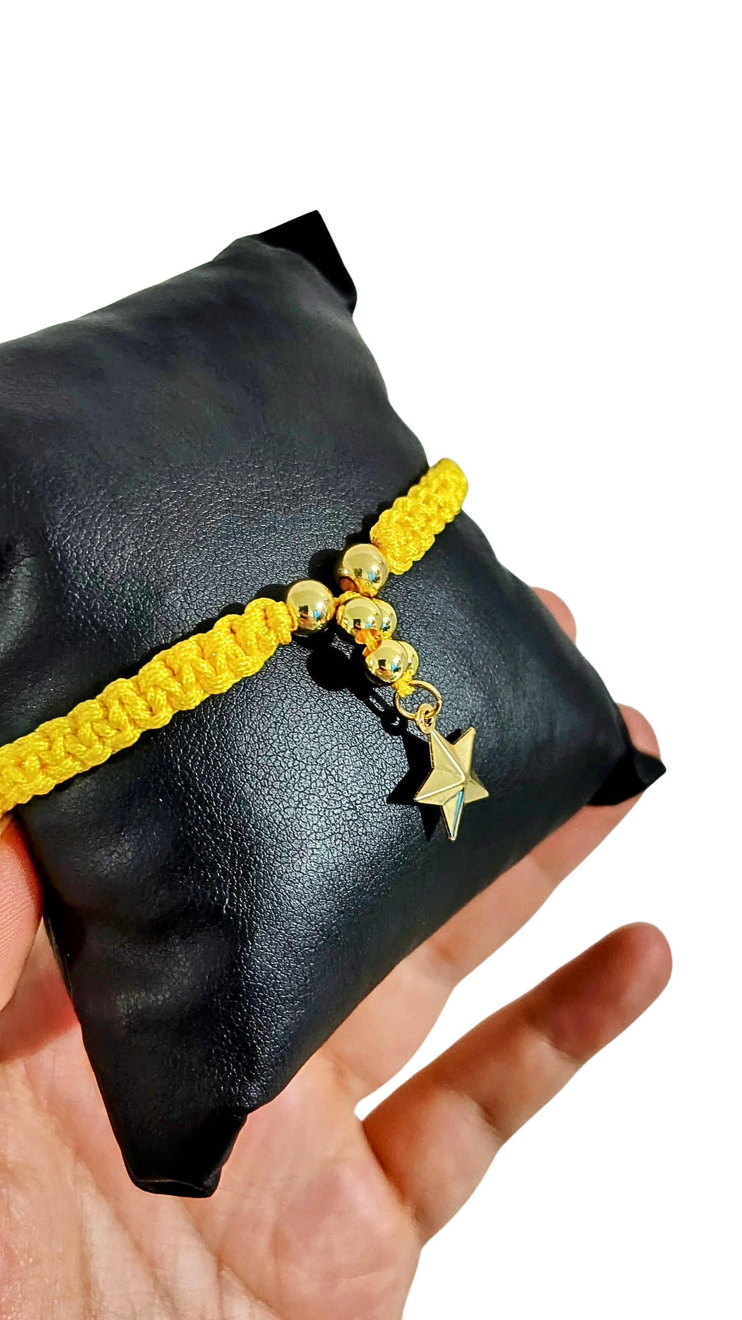 Pulsera Diseño 02 – Oro Laminado 18K con Balines y Dije de Estrella