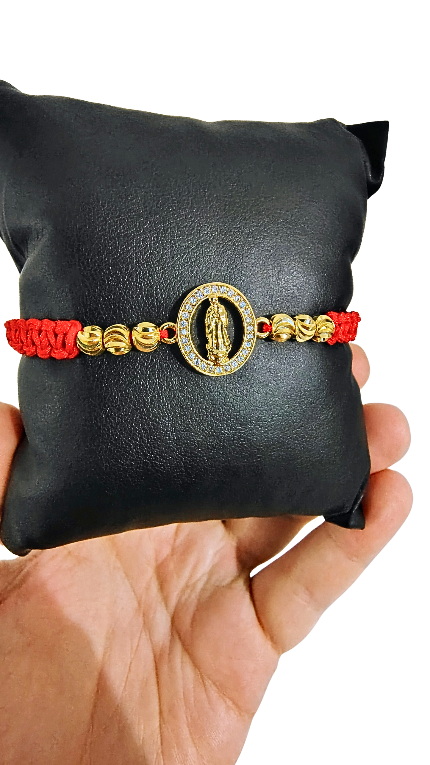 Pulsera Diseño 10 – Dije de la Virgen en Oro Laminado 18K