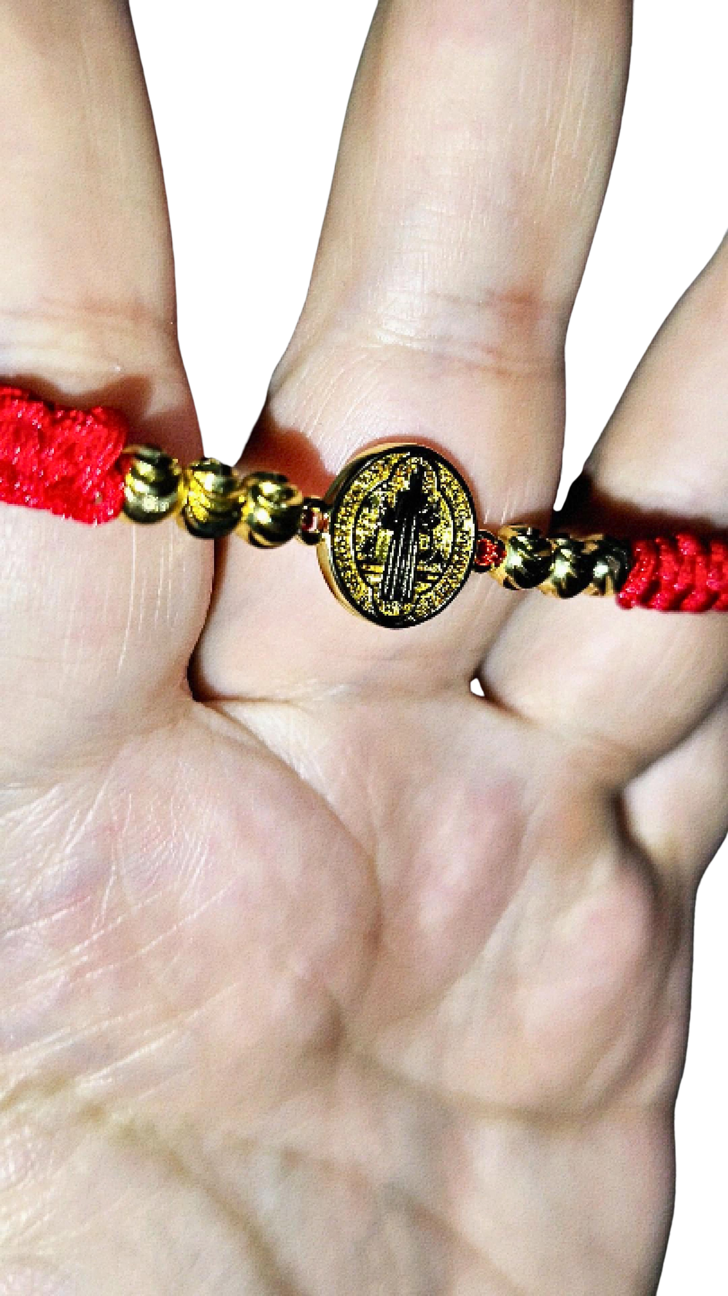 Pulsera San Benito Premium Oro Laminado 18K – Protección y Elegancia