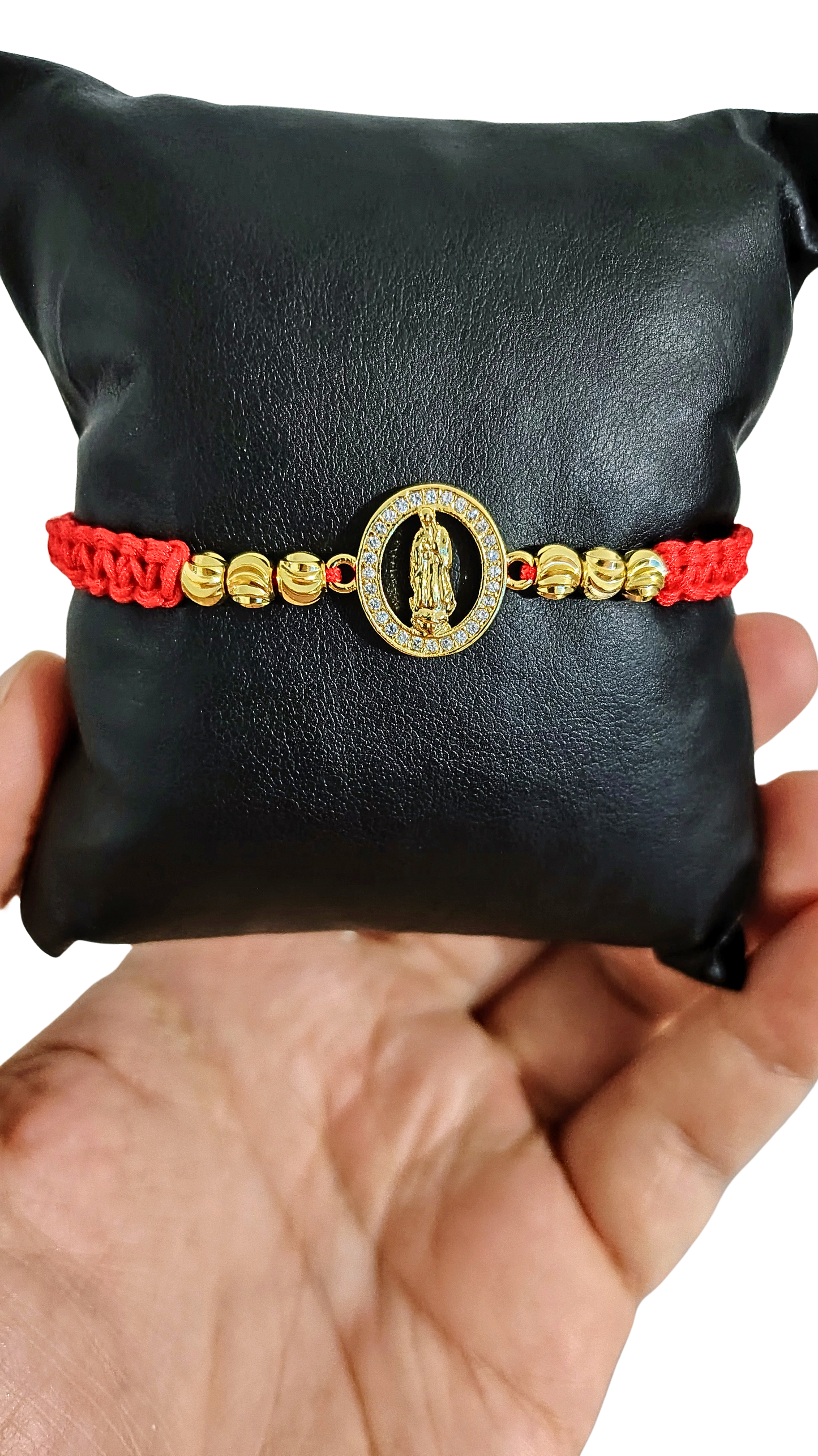 Pulsera Diseño 10 – Dije de la Virgen en Oro Laminado 18K