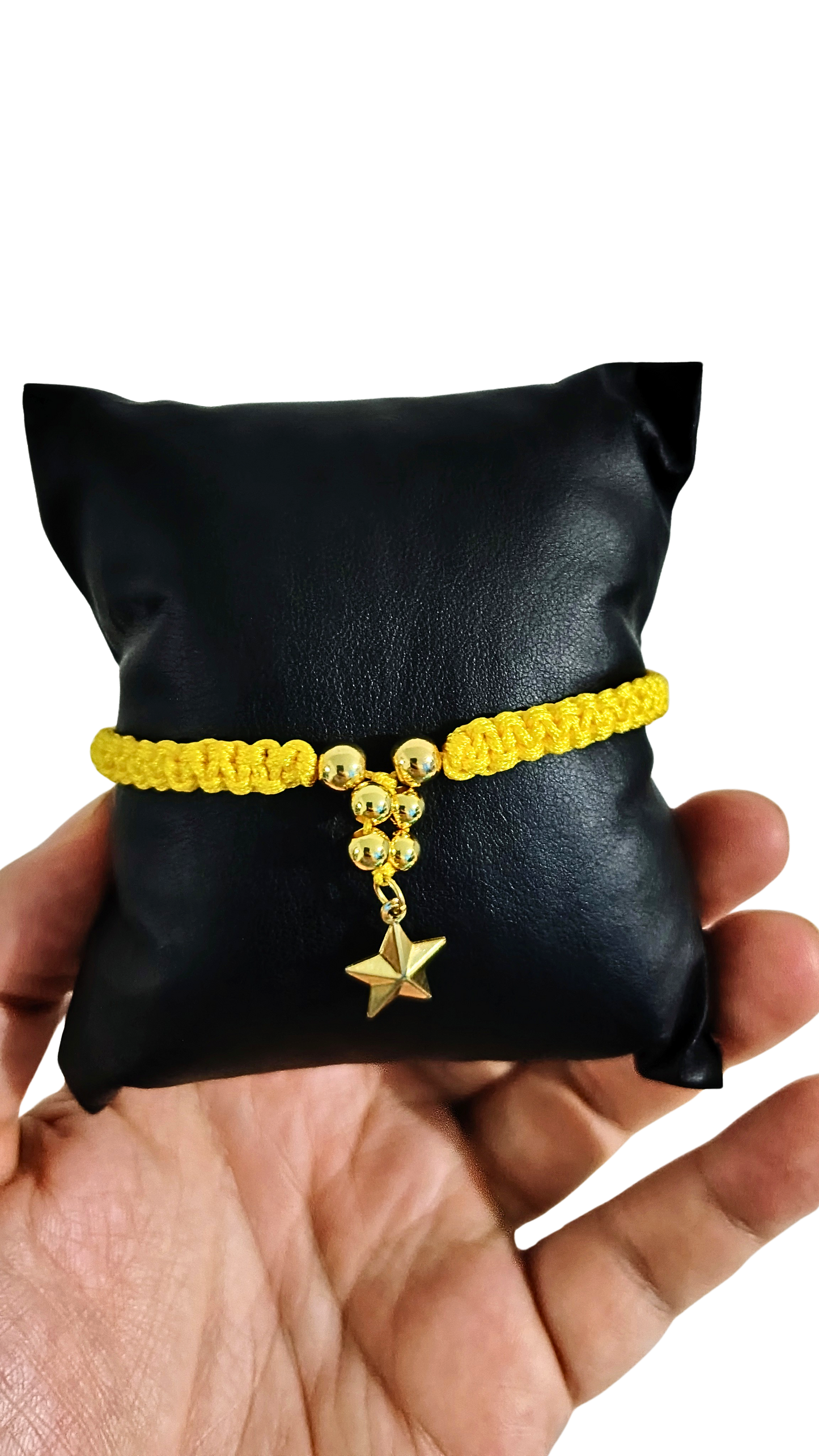 Pulsera Diseño 02 – Oro Laminado 18K con Balines y Dije de Estrella
